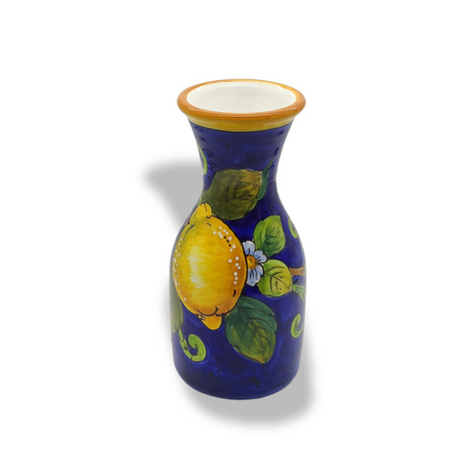 Lemons on Blue  Wine Jug 1/2 liter