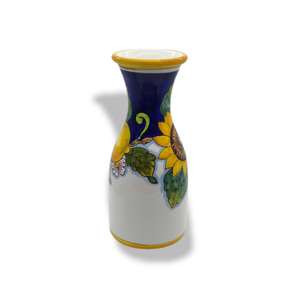Tuscany SunFlower and Lemons Italian Ceramic Carafe & Vase – 0.5 Liter