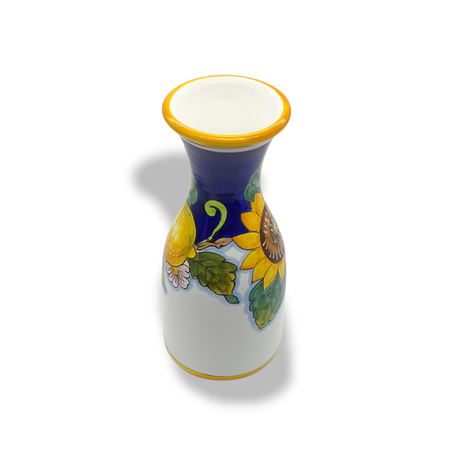 Tuscany SunFlower and Lemons Italian Ceramic Carafe & Vase – 0.5 Liter