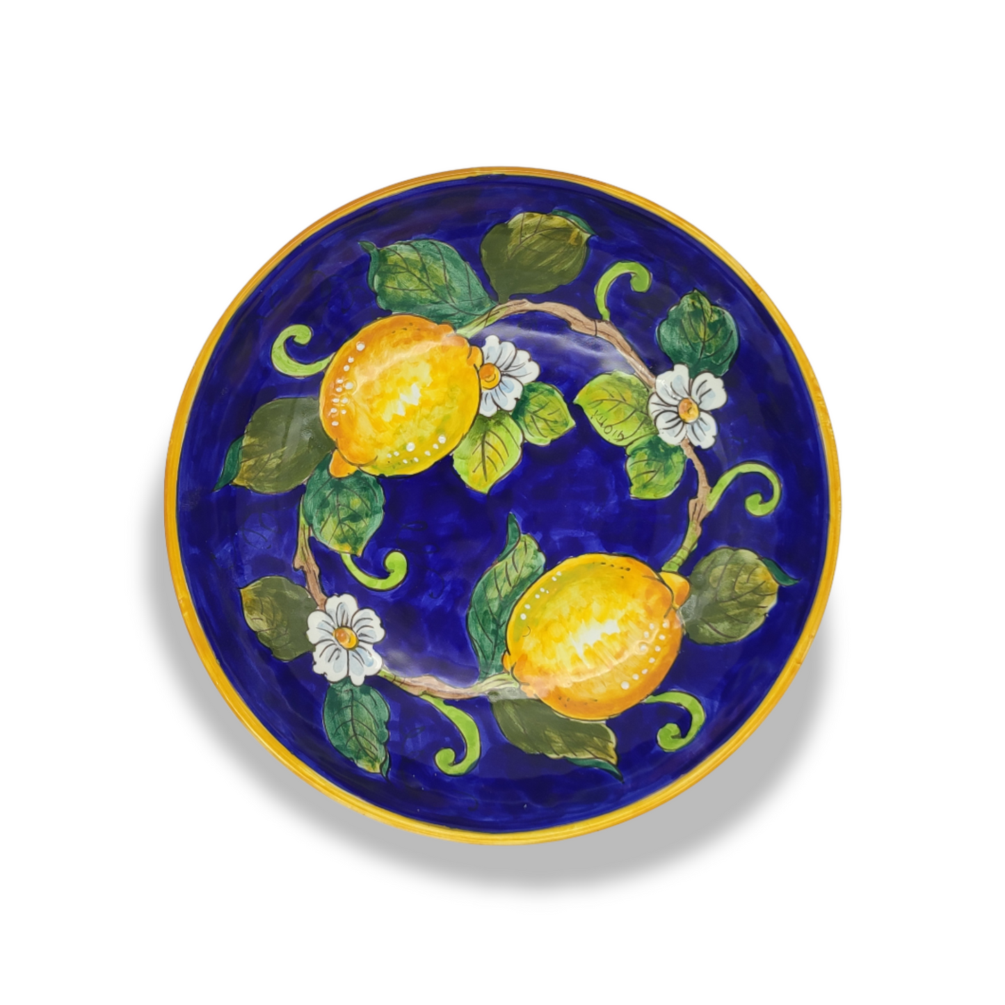 Lemons on Blue  Pasta and Soup Bowl