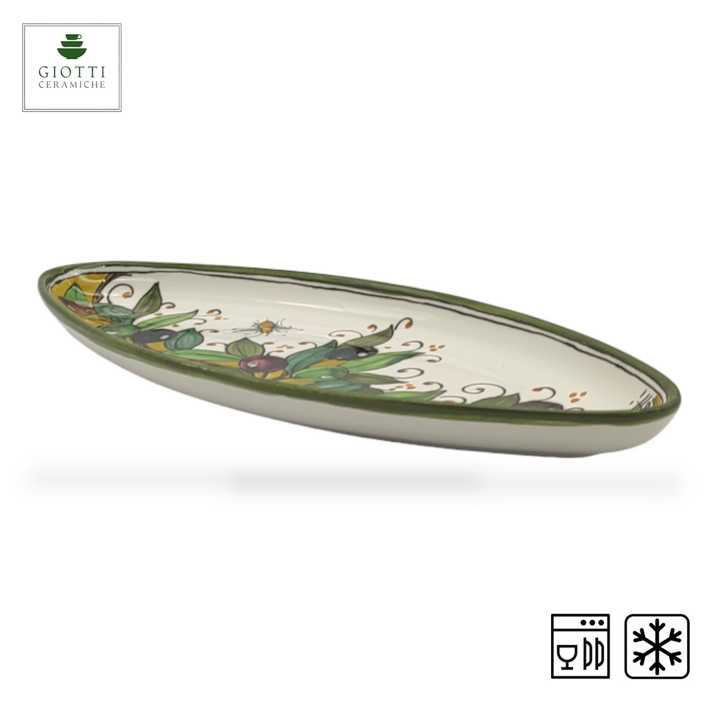 Olives Green Layer Oval Narrow Tray Small
