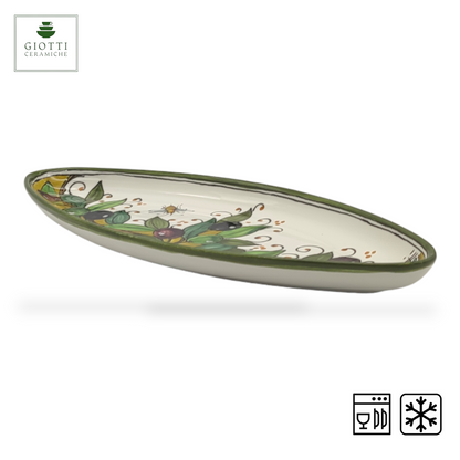 Olives Green Layer Oval Narrow Tray Small