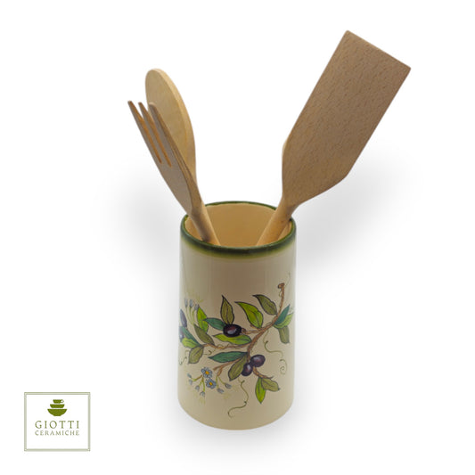 Olive Classic Ceramic Utensil Holder & Wine Cooler