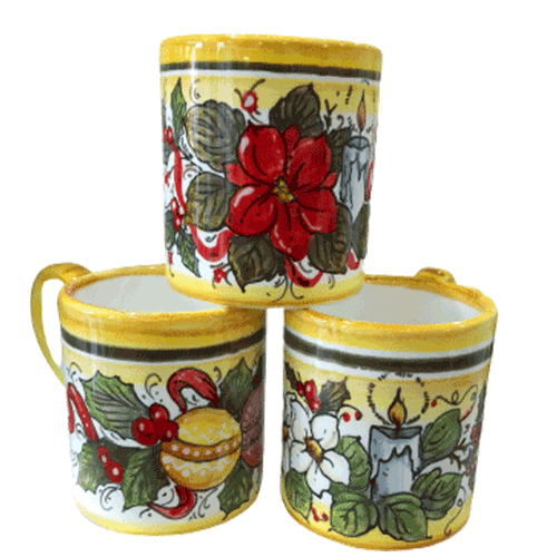 Set of 3 Mugs  Christmas