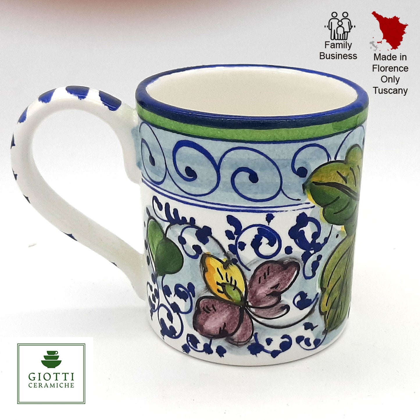 Elba Lemon Blue Curls Elba Mug