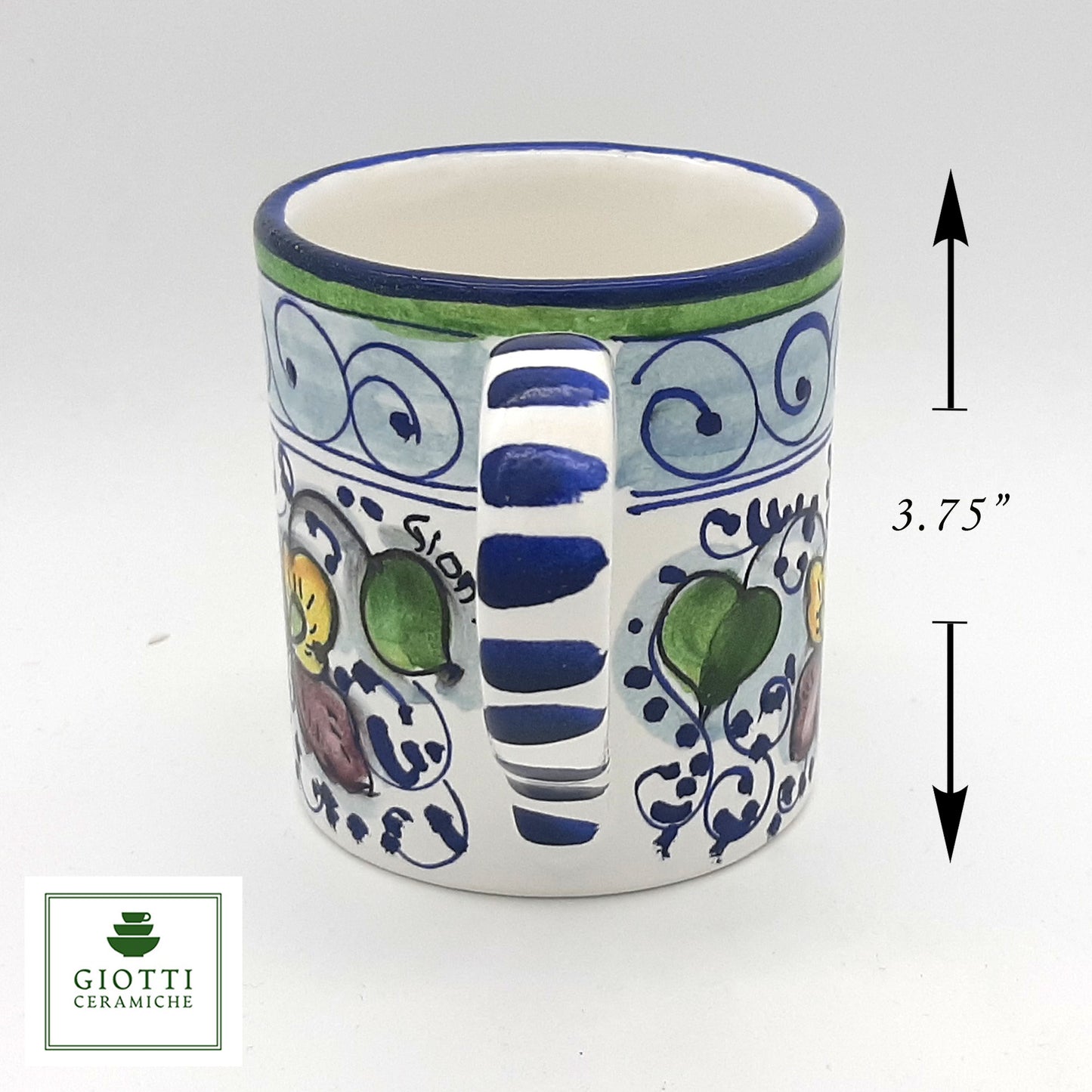 Elba Lemon Blue Curls Elba Mug